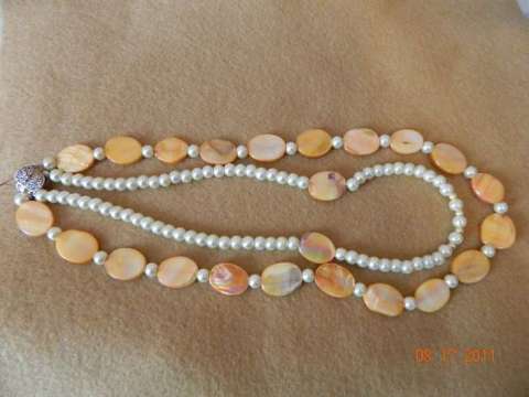 Mother of Pearl & Cultured Pearl Necklace