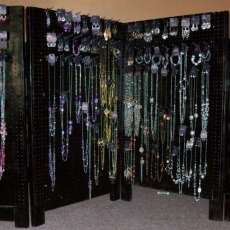 Jewelry on displays