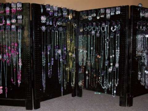 Jewelry on displays