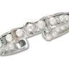 Sterling Silver and Pearl Cuff Bracelet