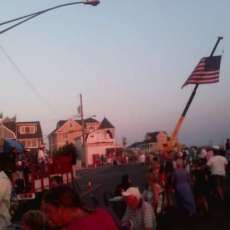 The crowd at an event with The Hillcrest Band