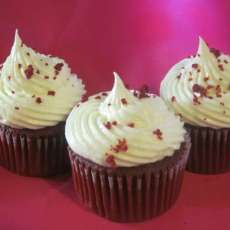 Red velvet with cream cheese filling and icing