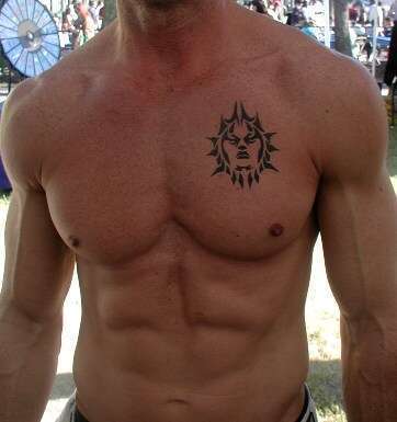 Tribal Sun Airbrush Tattoo