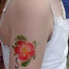 Large Flower Airbrush Tattoo