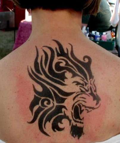 x-Large Lion's Head Airbrush Tattoo