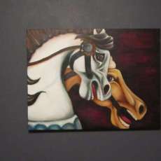 Carousel Race (acrylic painting)