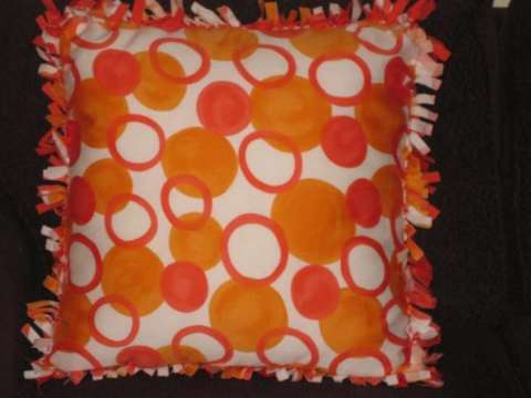 Orange circles pillow
