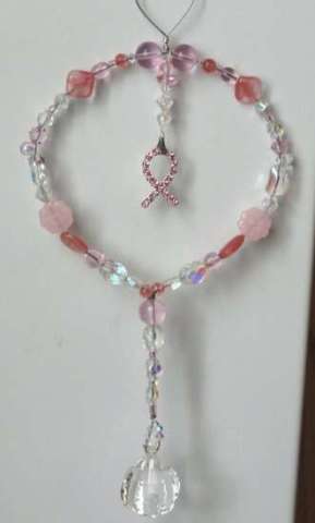 Pink Crystal Suncather for Breast Cancer Awareness