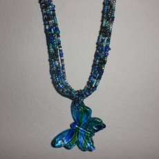 Glass Butterfly Necklace.... $19