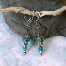 Peacock Green Earrings