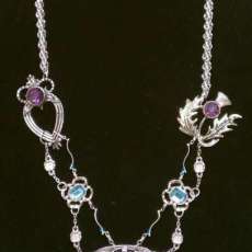 Purple and Blue Statement Necklace