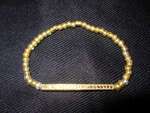 GOLD PLATED BAR WITH SEED BEADS