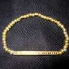 GOLD PLATED BAR WITH SEED BEADS