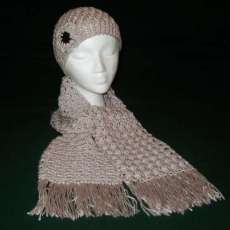 Beige Hat and Scarf