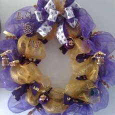 32" LSU FOOTBALL WREATH $55