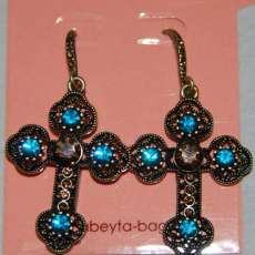 Cross Jewel-Tone Earrings