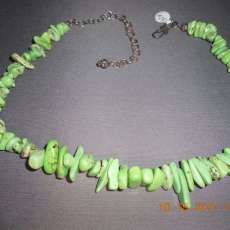 Graduated chunks of Howlite 15  inches with a 6 inch sterling silver clasp