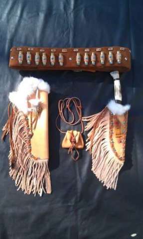 Full Rig With .45 Long Colt, Ammo Belt Tooled Insert W/Trail of Tears Story