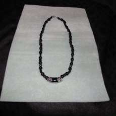 Mens' Black Reversible Necklace