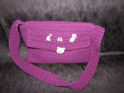 Purple Cat Handbag