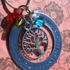 Family Tree Necklace with Birthstones.