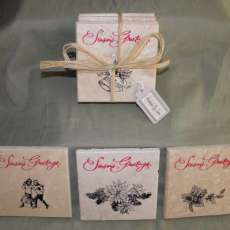 Holiday Travertine Coasters