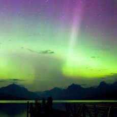 Northern Lights on Lake McDonald