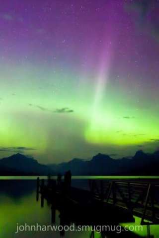 Northern Lights on Lake McDonald