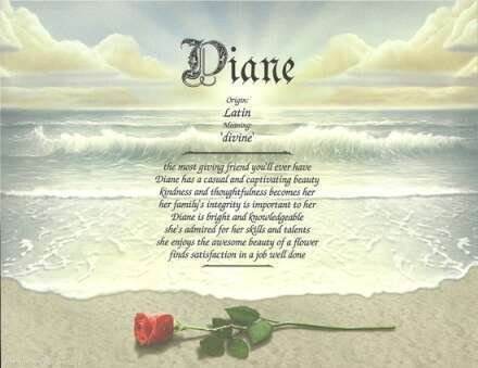 Rose On A Beach scenic background with a name, its origin and meaning