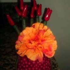 Chilli pepper pen bouquets