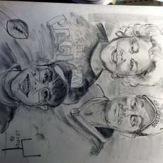 Caricature of Virginia Family