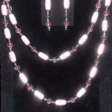 Pink & White Double Necklace