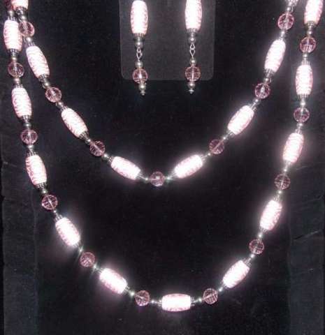 Pink & White Double Necklace