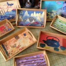 Lovely collaged trays