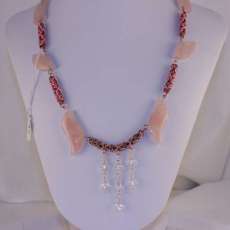 Rose Quartz ad Byzantine Necklace