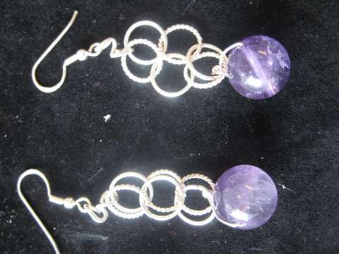 Sterling silver Amethyst earrings