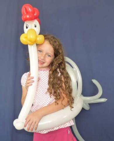 Wearable Rooster Balloon Creation