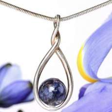 Flower petal Tear drop pendant