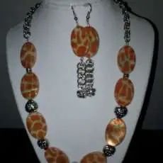 Orange animal print