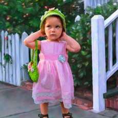 Little Girl in Pink Dress