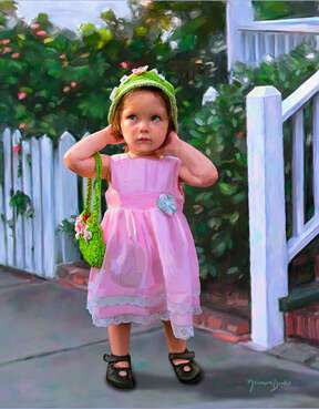 Little Girl in Pink Dress