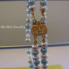 Bracelet Double Strand Pearls