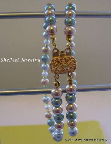 Bracelet Double Strand Pearls