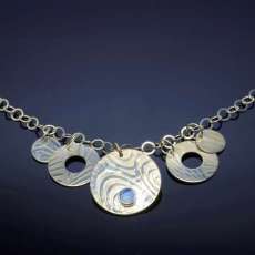 Silver & Opal Coin Necklace