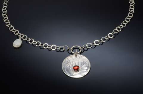 Silver & Garnet Necklace