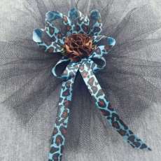 Blue Cheetah Print Hair Clip