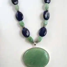 Adventurine and Lapis Necklace