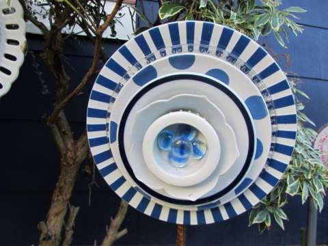 Plates as Garden Art
