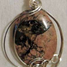 Jasper/ sterling silver pendant