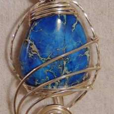 Sea Sediment Jasper/ Sterling Silver Pendant